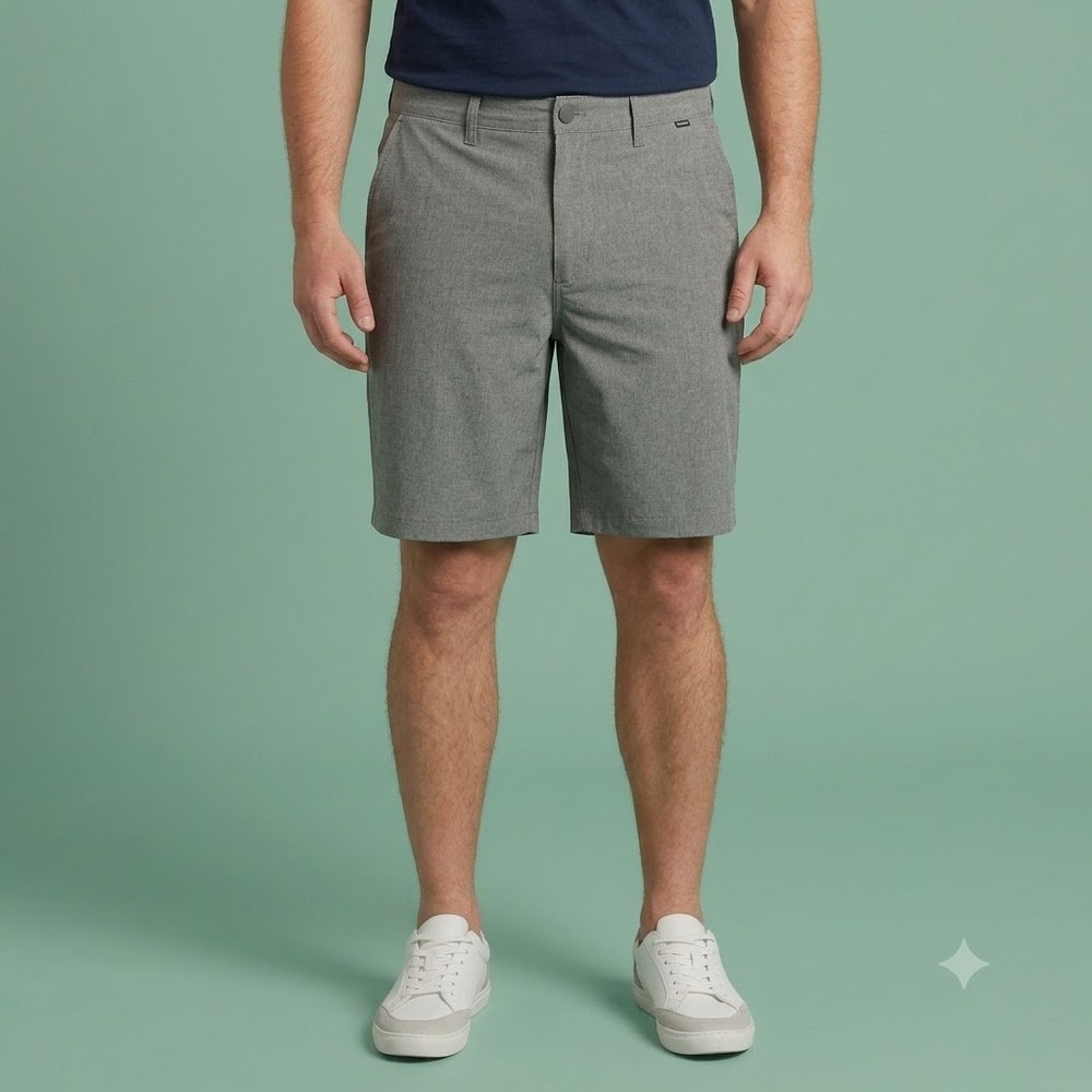 Hurley Phantom Shorts Mens 40 Grey Heather Hybrid Walk Board Shorts Casual
